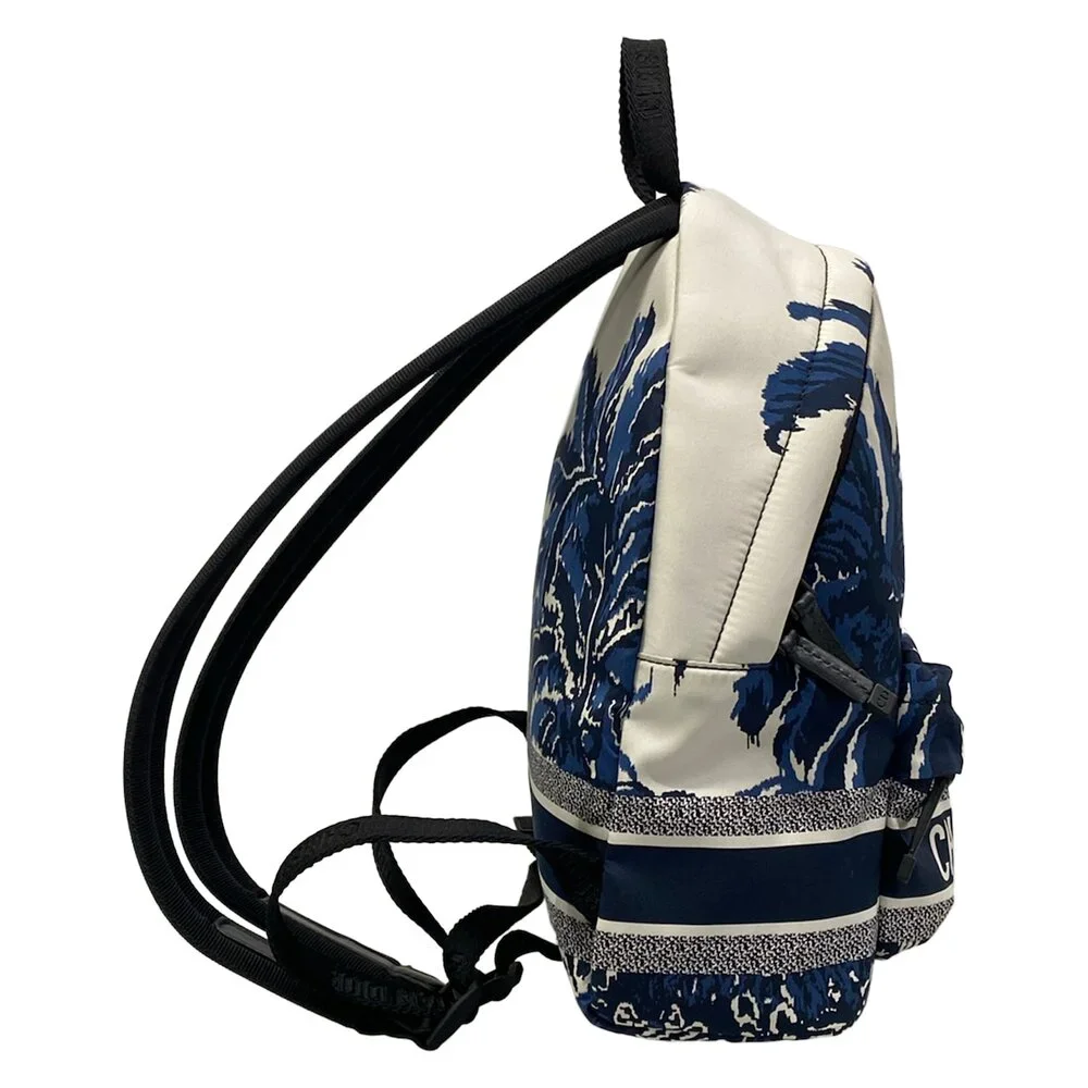 Christian Dior Backpack White Navy Multi